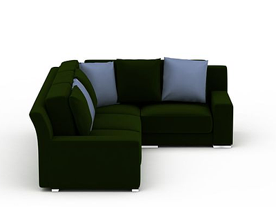 3d绿色沙发免费模型