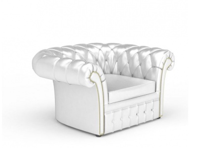 3d银色软包沙发免费模型