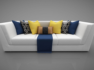 现代风格沙发组合模型3d模型