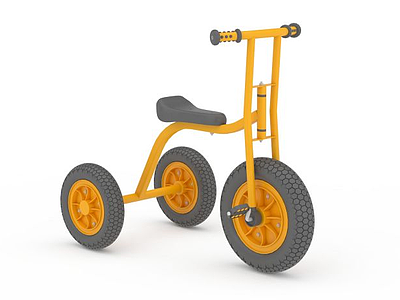 儿童单人脚踏车3d模型