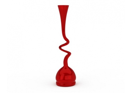 红色创意花瓶模型3d模型