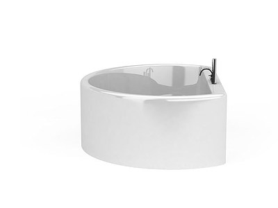 3d半圆形浴缸模型