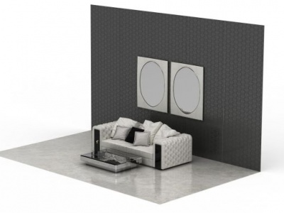 3d欧式双人沙发免费模型