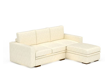 米色沙发套装模型3d模型
