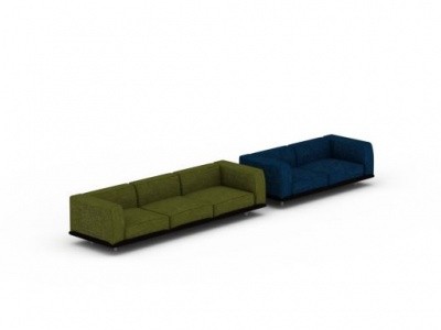 多彩沙发组合模型3d模型