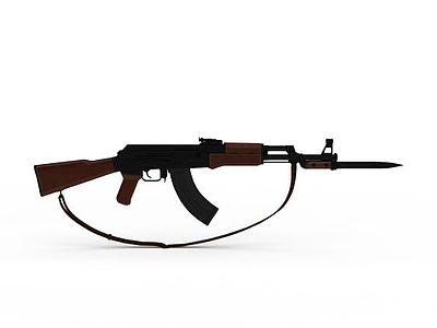 AK-47突击步枪模型3d模型