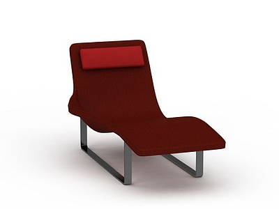 3d砖红色躺椅免费模型