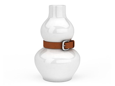 3d瓷葫芦花瓶免费模型
