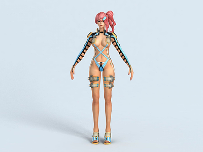 女王之刃有绑定动画模型3d模型
