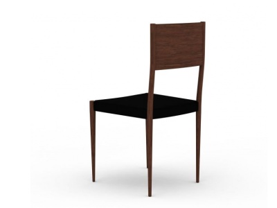 3d黑色餐椅模型
