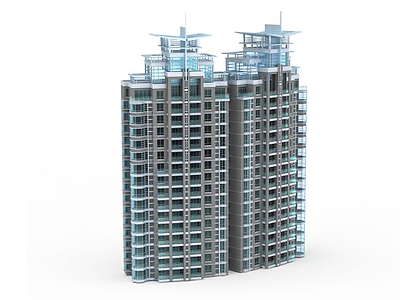 高层办公楼模型3d模型