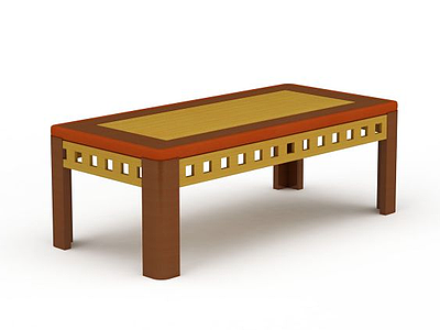 日式炕桌3d模型