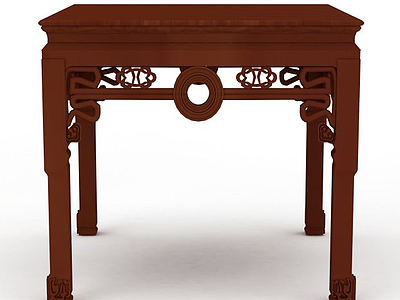 中式红木桌子模型3d模型