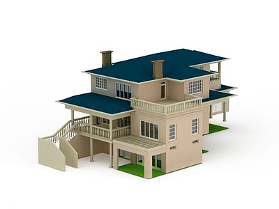 现代别墅模型3d模型