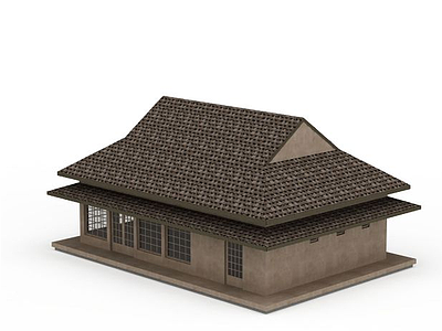 3d日式建筑模型