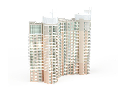 3d高层住宅楼免费模型