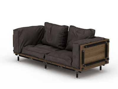 软面双人沙发模型3d模型