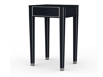 3d黑色木质桌子模型