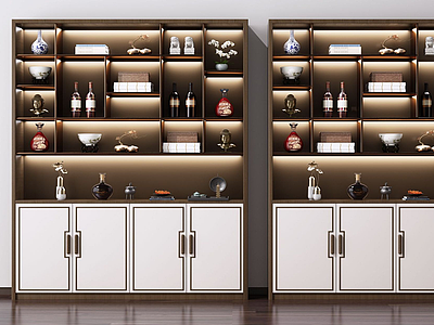 现代酒柜模型3d模型