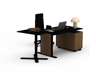 商务办公桌椅模型