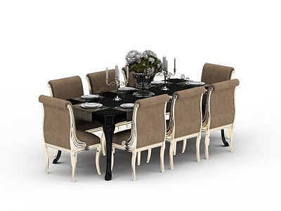 餐桌餐椅模型3d模型