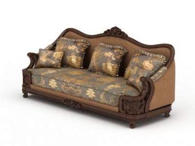 中式客厅沙发模型3d模型