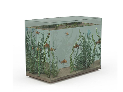 3d玻璃鱼缸免费模型