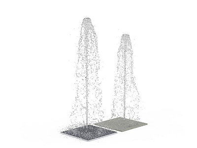 公园喷泉模型3d模型