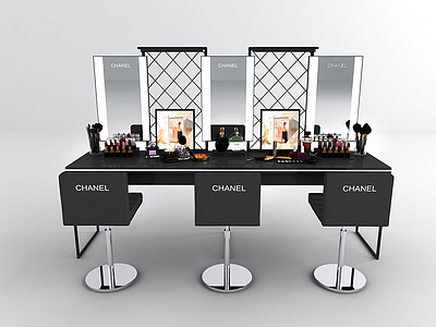 3d彩妆桌化妆桌模型