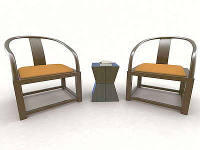 中式休闲椅模型3d模型