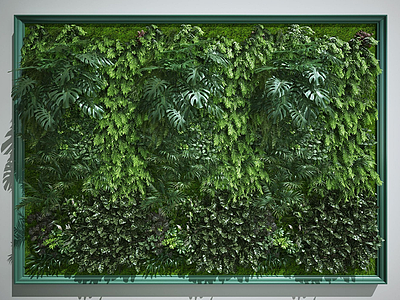 植物墙模型3d模型