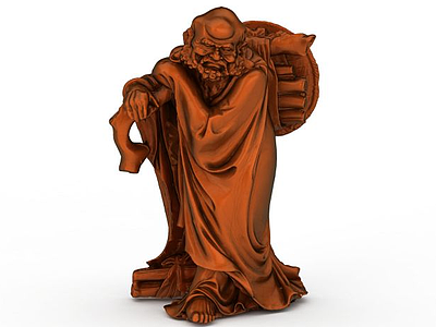 3d铜制雕像模型
