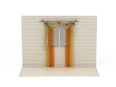 3d装饰窗帘免费模型
