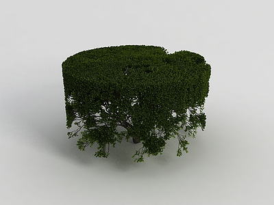 户外园林灌木丛3d模型