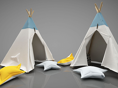 3d装饰室内儿童帐篷模型