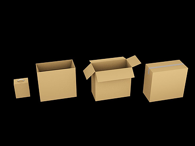 3d包装箱模型