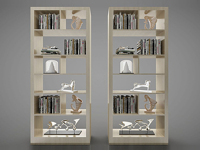 3d现代家居装饰柜模型