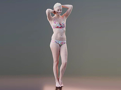3d泳装美女模型