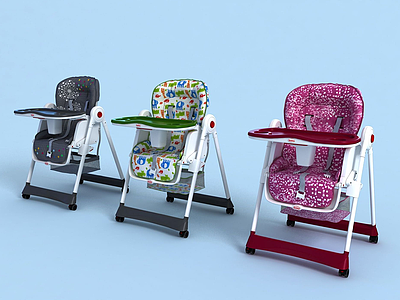 母婴用品宝宝餐椅3d模型