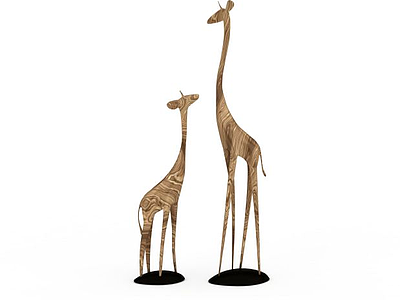 长颈鹿摆件模型3d模型