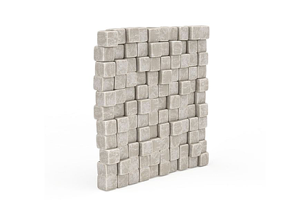 3d方块墙饰免费模型