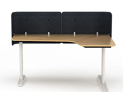 3d办公室简易桌子模型