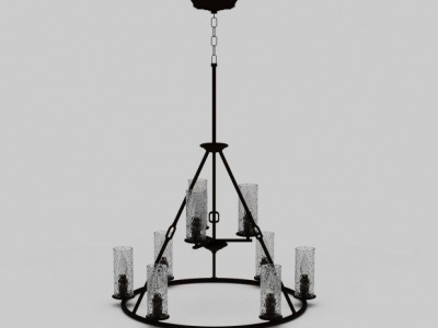 铁艺吊灯模型3d模型