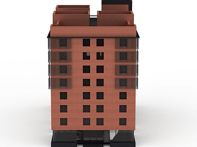 建筑单体模型3d模型