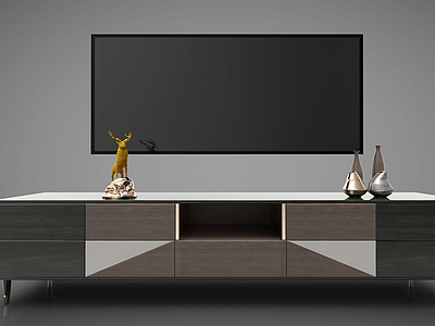 3d现代风格电视柜模型