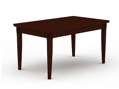 长条桌椅模型3d模型