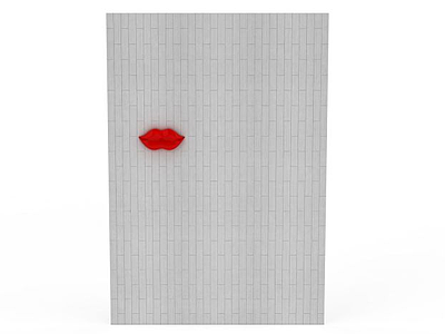 3d红唇墙饰免费模型