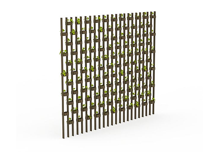3d绿色墙饰免费模型