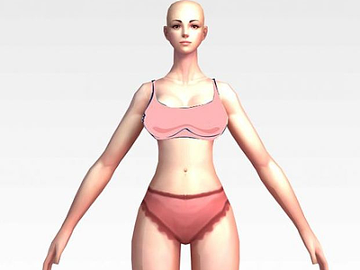 网络游戏女人模型3d模型