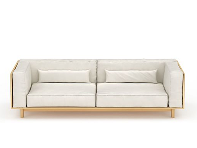 木质双人沙发模型3d模型